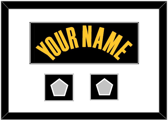 Golden State Name & 2 Champions Patches - Black City (2021-2022) - Single Mat 1