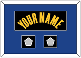 Golden State Name & 2 Finals Patches - Black City (2021-2022) - Single Mat 3