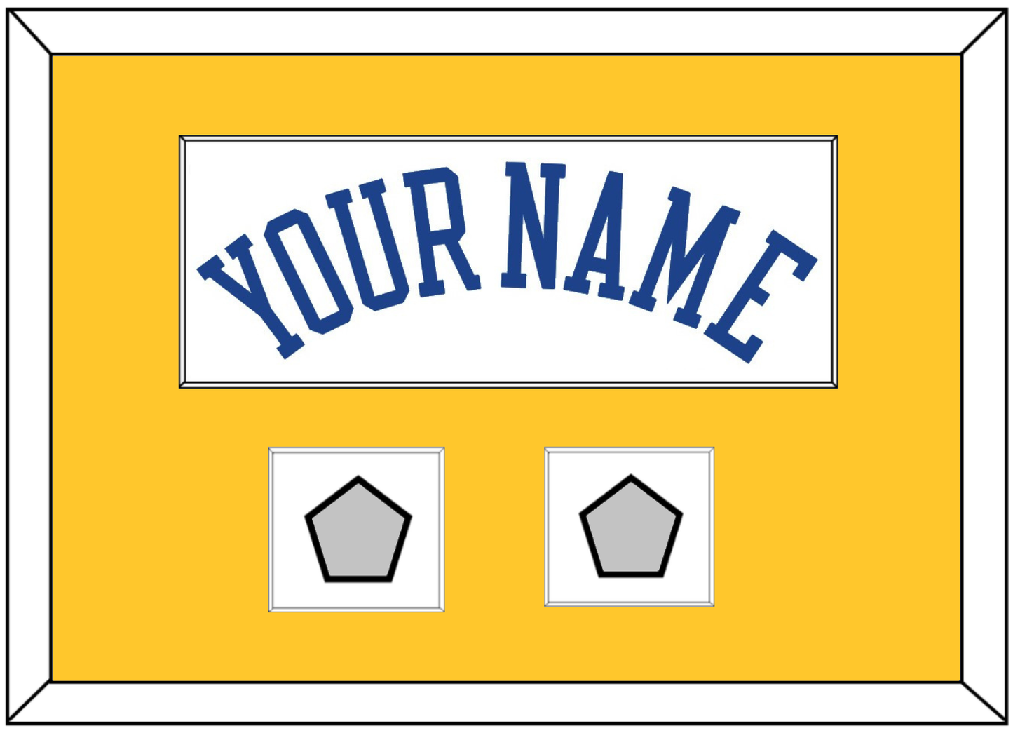 Golden State Name & 2 Finals Patches - Home White (2010-2019) - Essential Tier 3