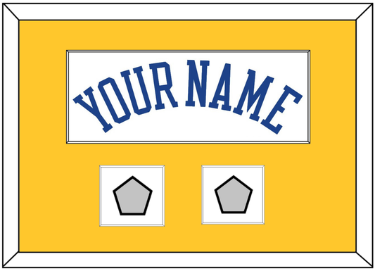 Golden State Name & 2 Finals Patches - Home White (2010-2019) - Essential Tier 3