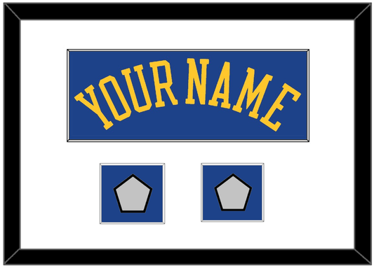 Golden State Name & 2 Finals Patches - Road Blue (2010-2019) - Essential Tier 1