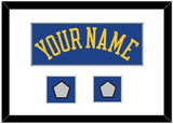 Golden State Name & 2 Champions Patches - Road Blue (2010-2019) - Single Mat 1