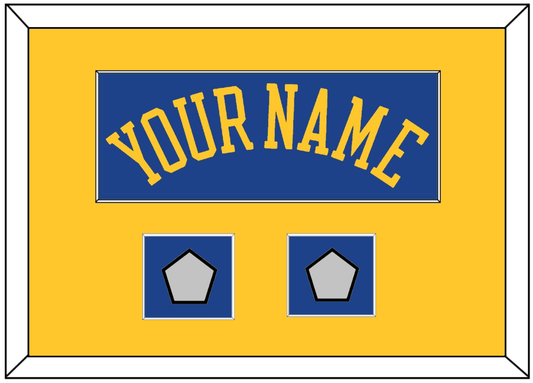 Golden State Name & 2 Champions Patches - Road Blue (2010-2019) - Essential Tier 3
