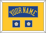 Golden State Name & 2 Champions Patches - Road Blue (2010-2019) - Single Mat 3