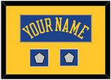 Golden State Name & 2 Champions Patches - Road Blue (2010-2019) - Single Mat 3