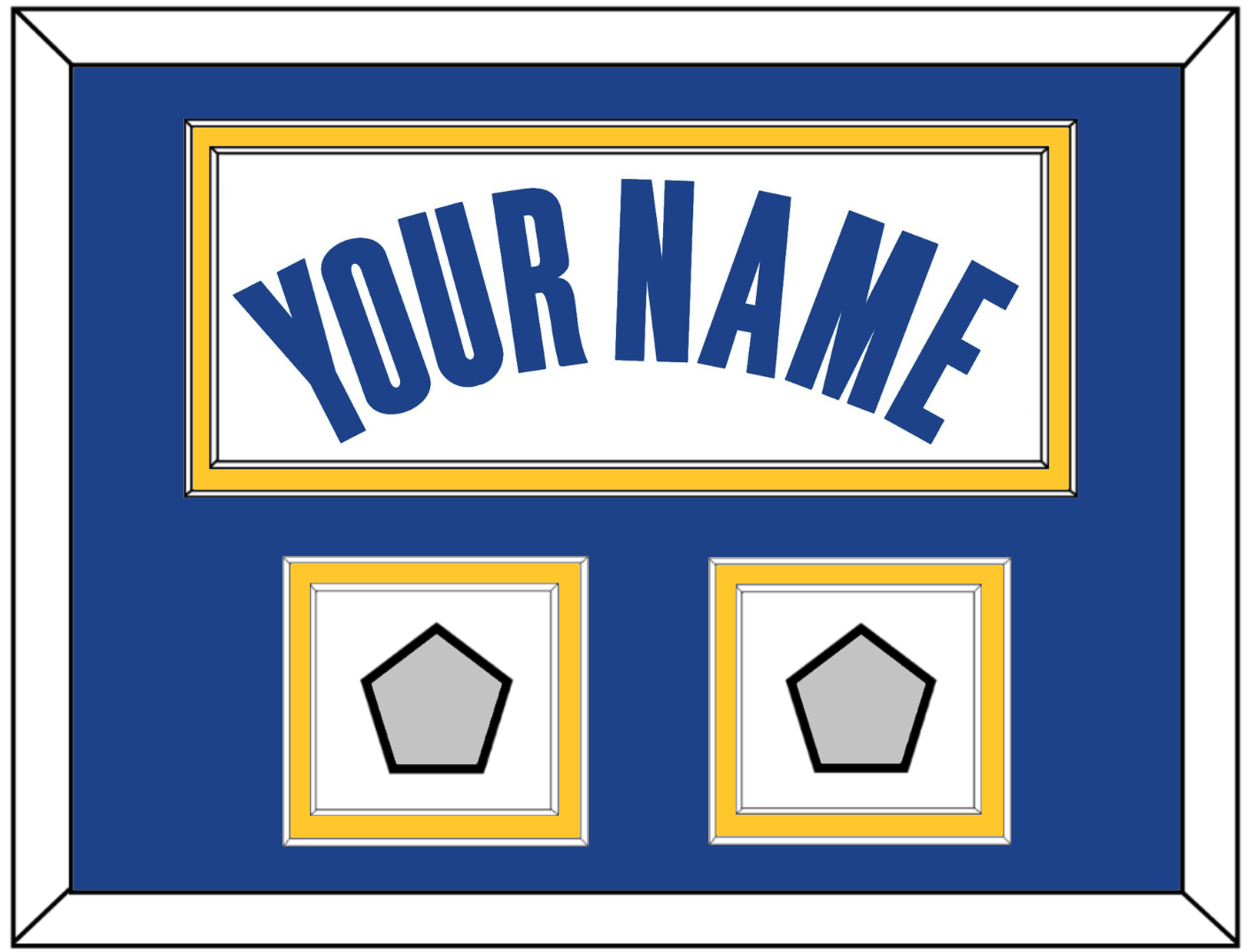 Golden State Name & 2 Champions Patches - White Association - Signature Tier 3