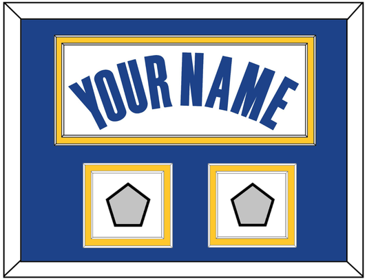 Golden State Name & 2 Champions Patches - White Association - Signature Tier 3