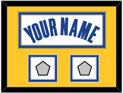 Golden State Name & 2 Champions Patches - White Association - Signature Tier 5