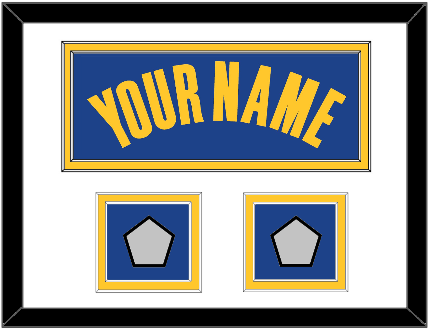 Golden State Name & 2 Champions Patches - Blue Icon - Signature Tier 1