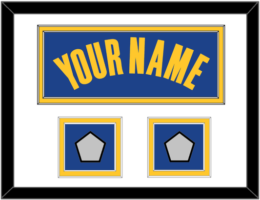 Golden State Name & 2 Champions Patches - Blue Icon - Signature Tier 1