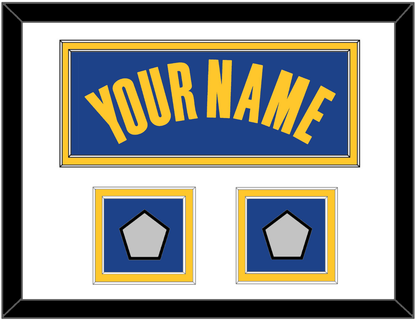 Golden State Name & 2 Finals Patches - Blue Icon - Signature Tier 1