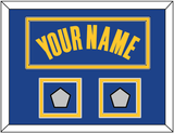 Golden State Name & 2 Champions Patches - Blue Icon - Double Mat 3