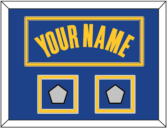 Golden State Name & 2 Finals Patches - Blue Icon - Signature Tier 3