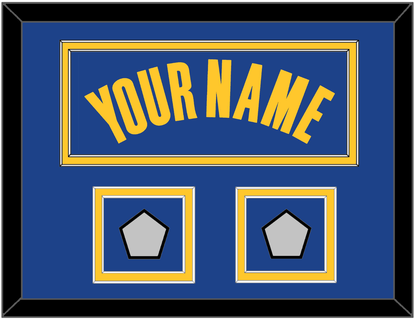 Golden State Name & 2 Champions Patches - Blue Icon - Signature Tier 3