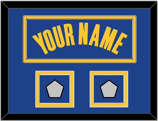 Golden State Name & 2 Champions Patches - Blue Icon - Signature Tier 3