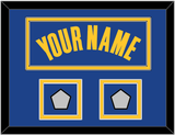 Golden State Name & 2 Finals Patches - Blue Icon - Double Mat 3