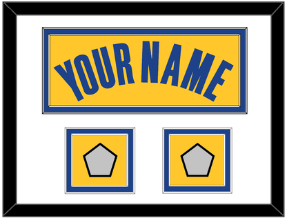 Golden State Name & 2 Finals Patches - Yellow Statment (2019-2022) - Signature Tier 1