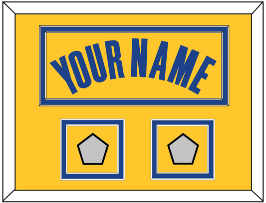Golden State Name & 2 Champions Patches - Yellow Statement (2019-2022) - Signature Tier 3
