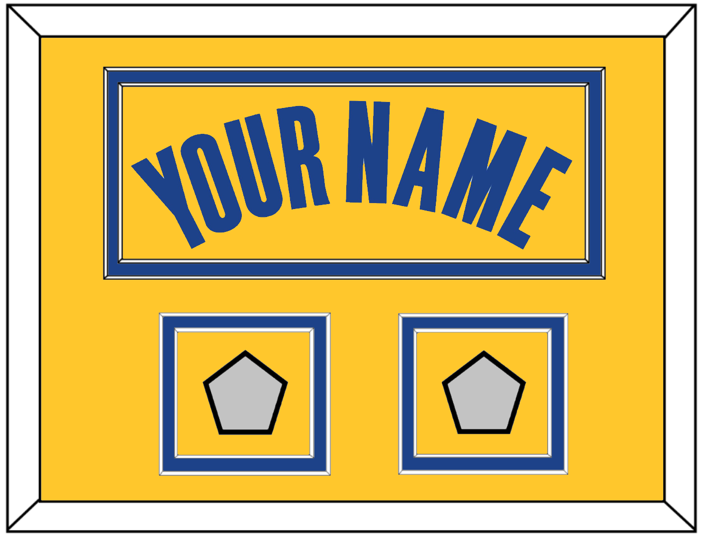 Golden State Name & 2 Finals Patches - Yellow Statment (2019-2022) - Signature Tier 3