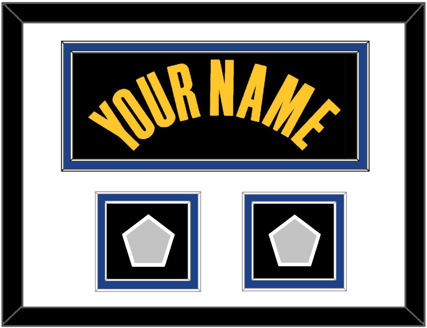 Golden State Name & 2 Finals Patches - Black City (2021-2022) - Signature Tier 1