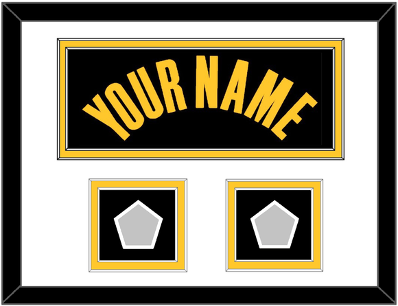 Golden State Name & 2 Champions Patches - Black City (2021-2022) - Double Mat 3