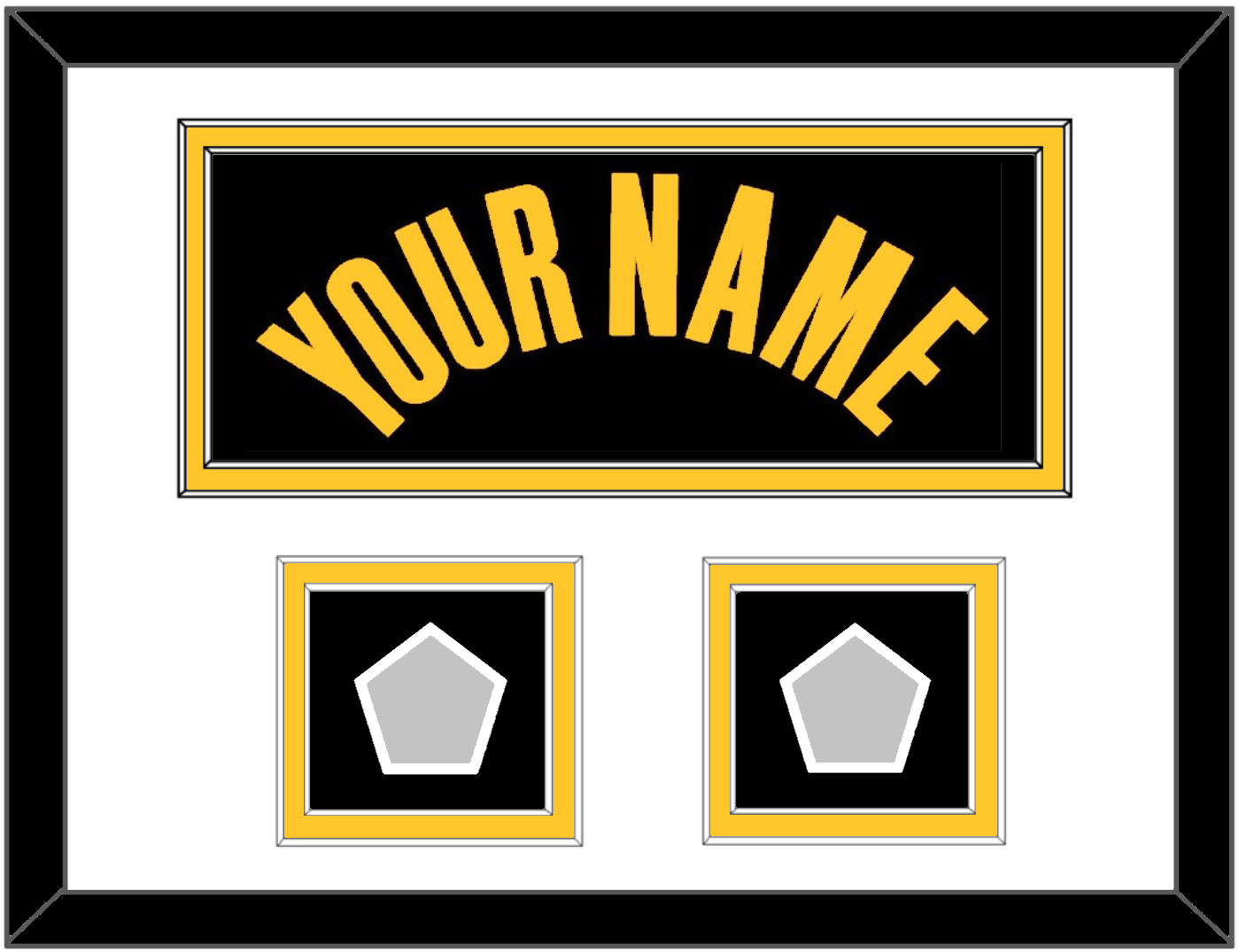 Golden State Name & 2 Finals Patches - Black City (2021-2022) - Signature Tier 3