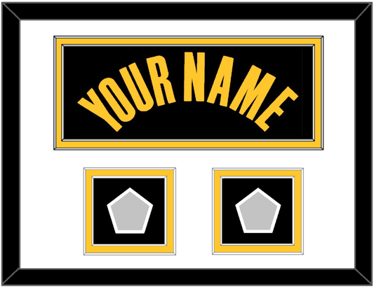 Golden State Name & 2 Finals Patches - Black City (2021-2022) - Signature Tier 3