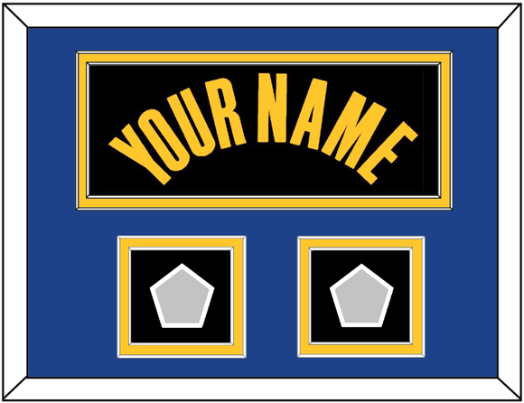 Golden State Name & 2 Champions Patches - Black City (2021-2022) - Double Mat 5