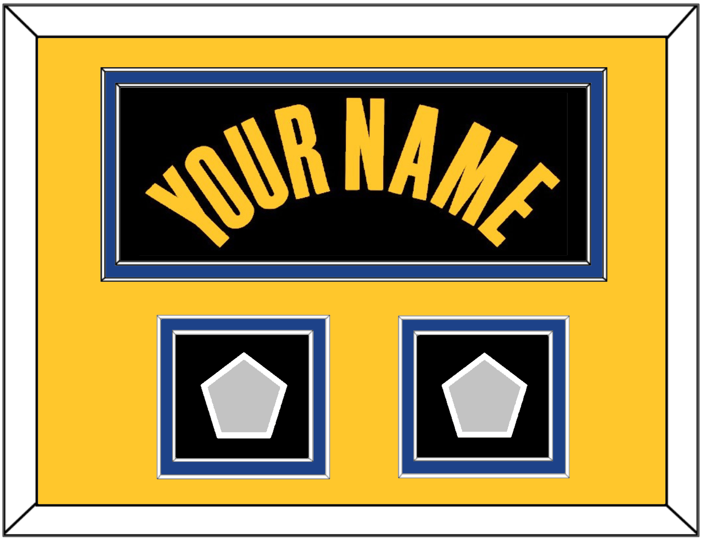 Golden State Name & 2 Finals Patches - Black City (2021-2022) - Signature Tier 7