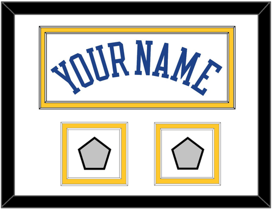 Golden State Name & 2 Finals Patches - Home White (2010-2019) - Signature Tier 1