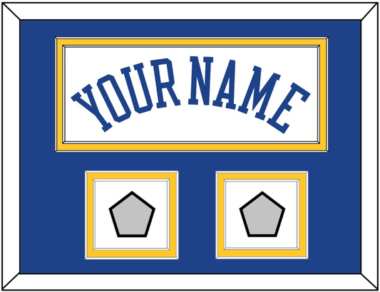 Golden State Name & 2 Champions Patches - Home White (2010-2019) - Signature Tier 3