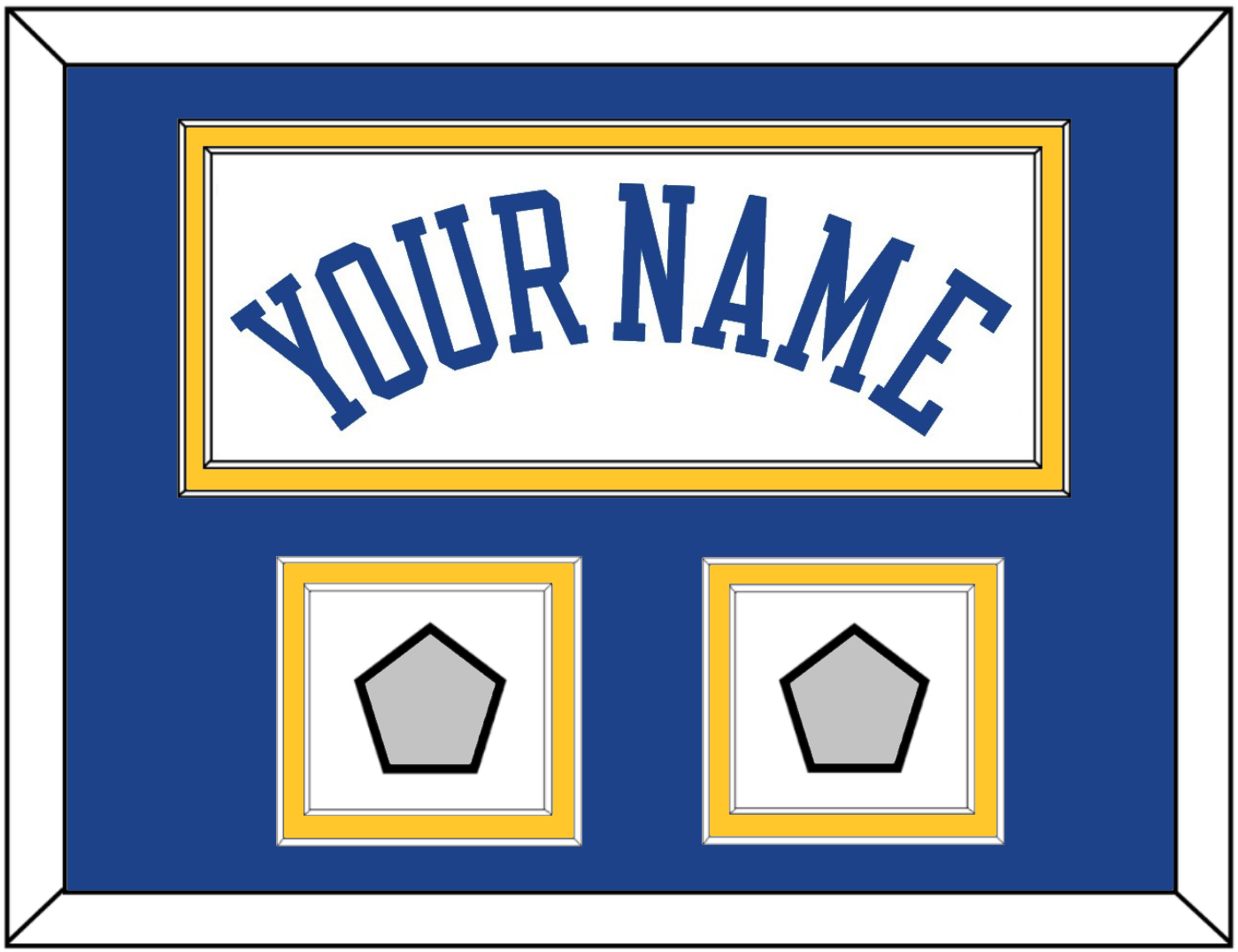 Golden State Name & 2 Finals Patches - Home White (2010-2019) - Signature Tier 3
