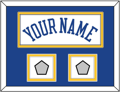 Golden State Name & 2 Finals Patches - Home White (2010-2019) - Signature Tier 3