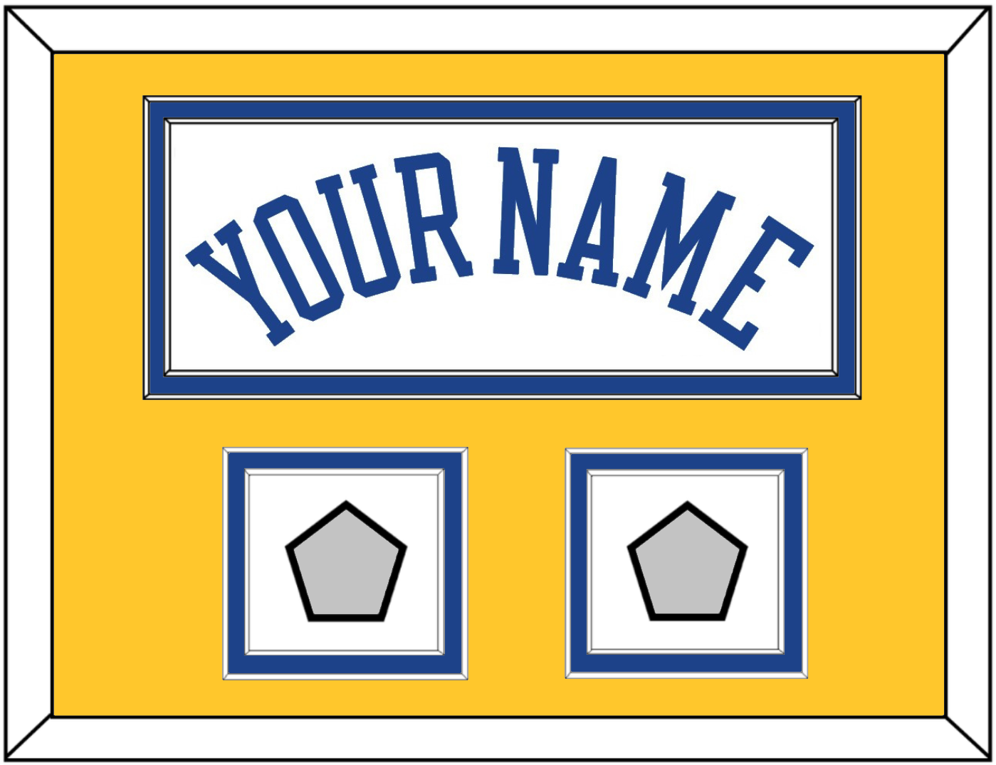 Golden State Name & 2 Finals Patches - Home White (2010-2019) - Signature Tier 5