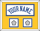Golden State Name & 2 Finals Patches - Home White (2010-2019) - Double Mat 5