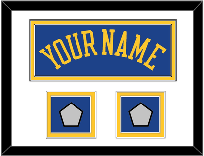 Golden State Name & 2 Finals Patches - Road Blue (2010-2019) - Signature Tier 1