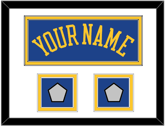Golden State Name & 2 Finals Patches - Road Blue (2010-2019) - Signature Tier 1