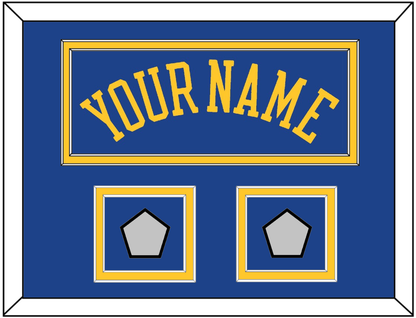 Golden State Name & 2 Finals Patches - Road Blue (2010-2019) - Signature Tier 3