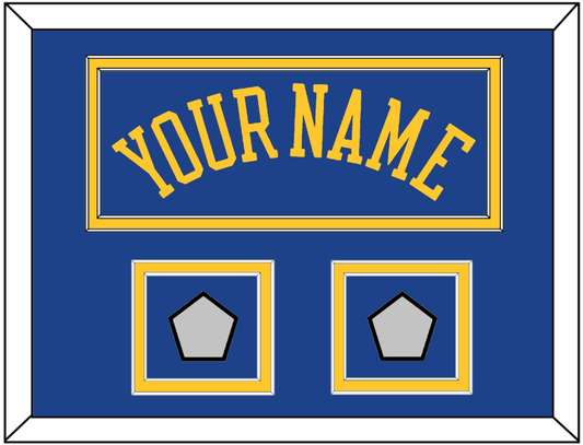 Golden State Name & 2 Finals Patches - Road Blue (2010-2019) - Signature Tier 3