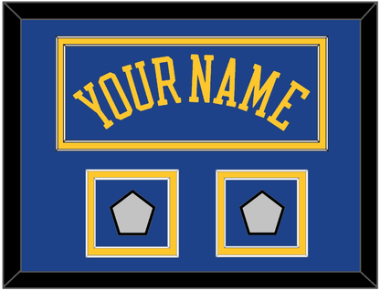 Golden State Name & 2 Finals Patches - Road Blue (2010-2019) - Signature Tier 3