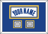 Golden State Name & 2 Champions Patches - White Association - Triple Mat 3
