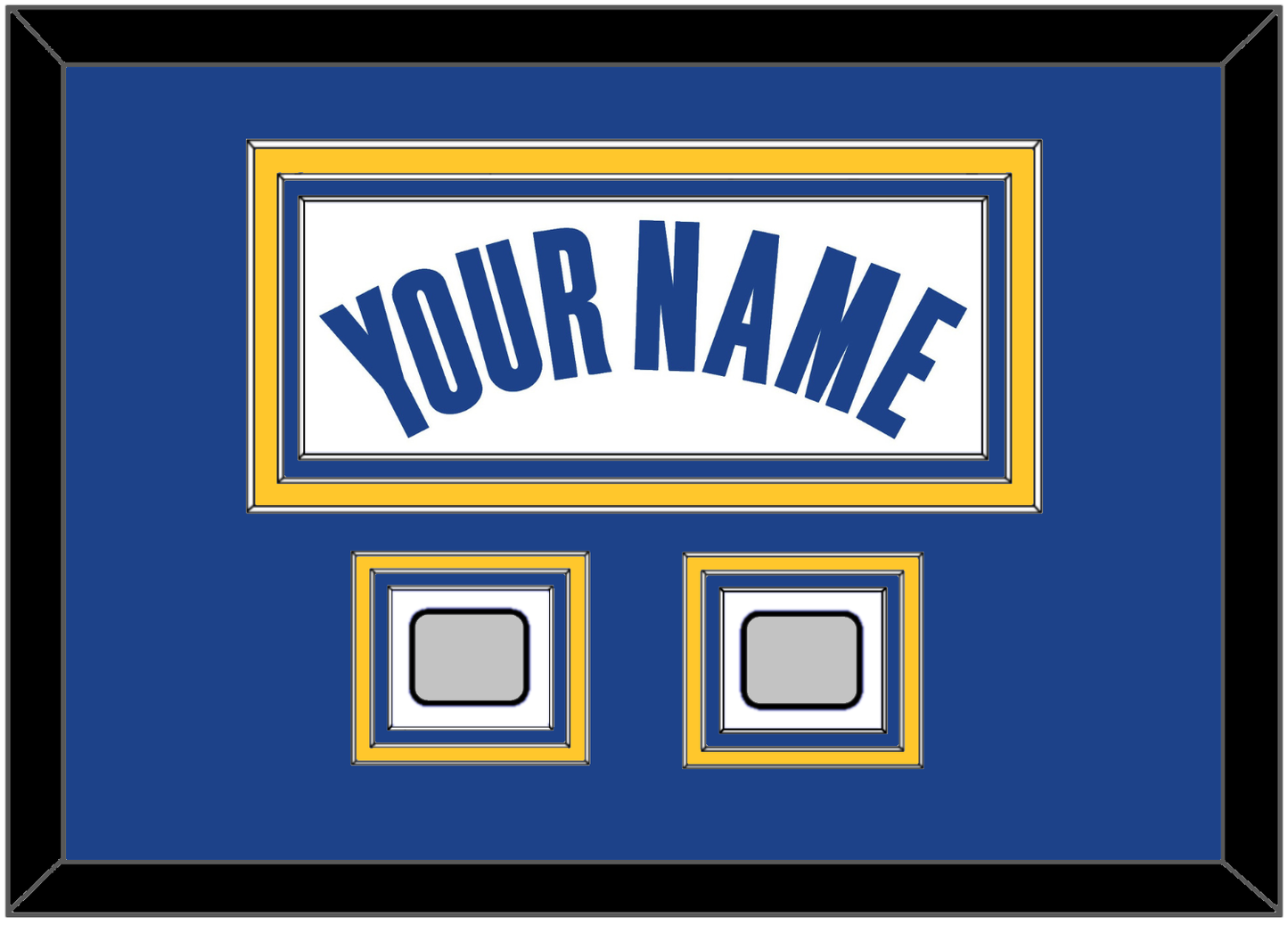 Golden State Name & 2 Champions Patches - White Association - Premier Tier 3