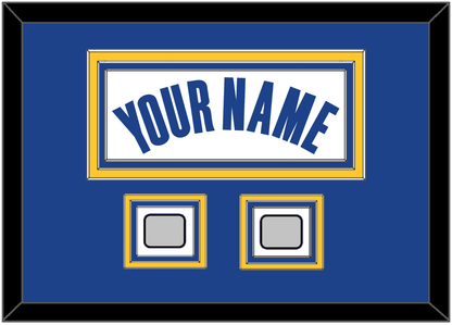 Golden State Name & 2 Finals Patches - White Association - Premier Tier 3