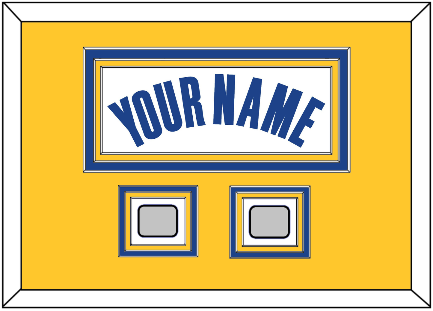 Golden State Name & 2 Champions Patches - White Association - Premier Tier 5