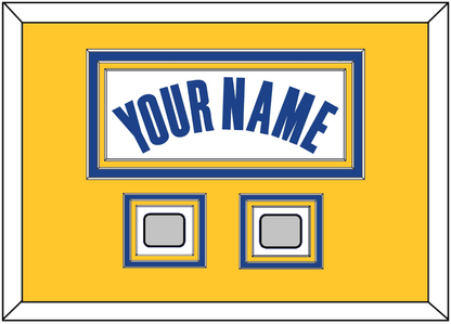 Golden State Name & 2 Finals Patches - White Association - Premier Tier 5