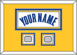 Golden State Name & 2 Finals Patches - White Association - Triple Mat 5