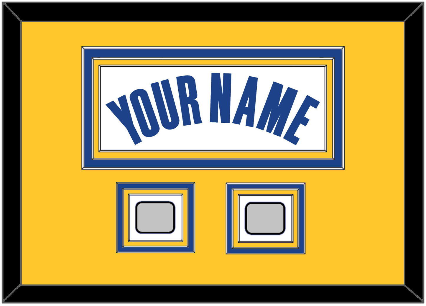 Golden State Name & 2 Finals Patches - White Association - Premier Tier 5