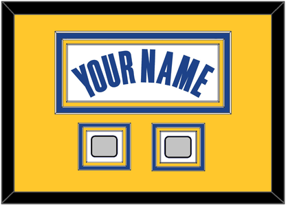 Golden State Name & 2 Finals Patches - White Association - Premier Tier 5