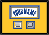 Golden State Name & 2 Finals Patches - White Association - Triple Mat 5