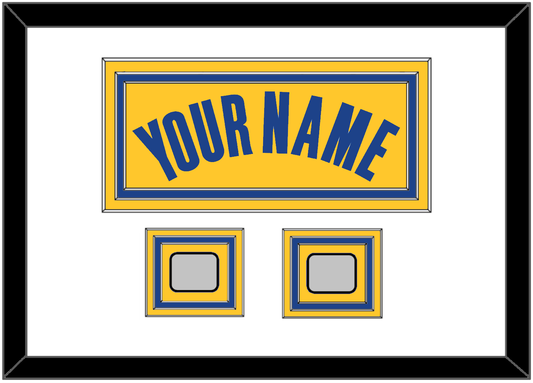 Golden State Name & 2 Finals Patches - Yellow Statement (2019-2022) - Premier Tier 1